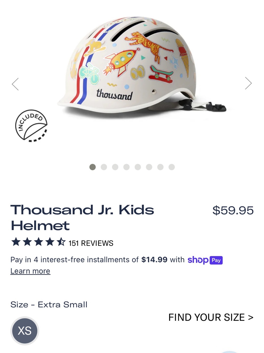 Thousand Jr. helmet - Picture 5 of 6